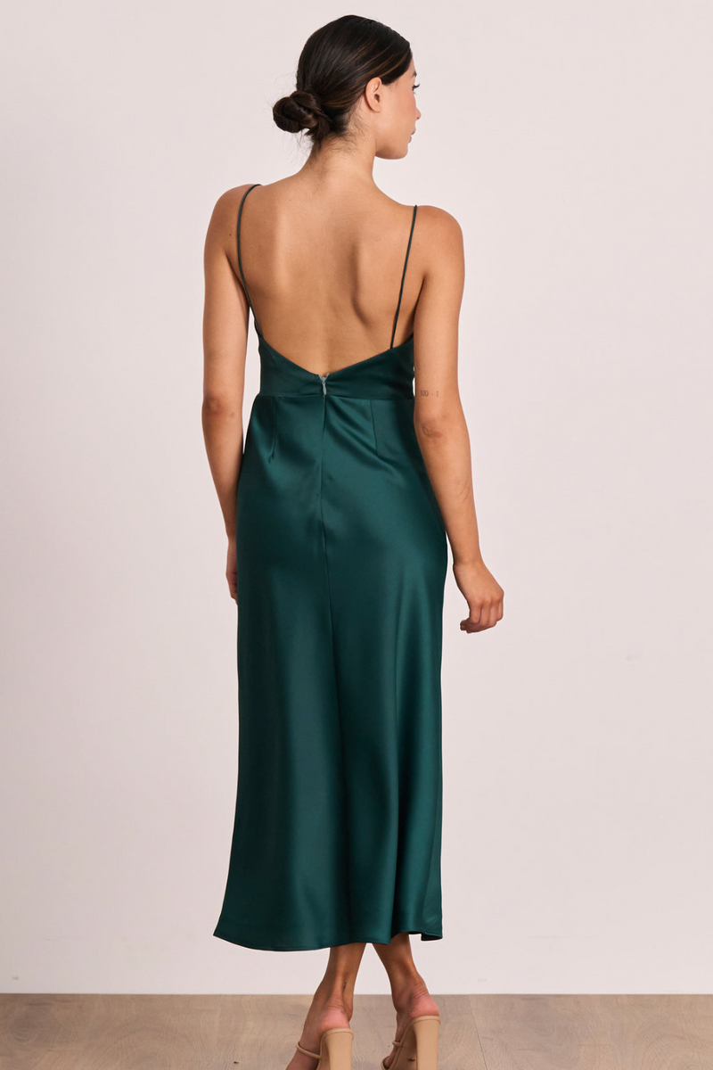 Seeker Slip Midi - Forest Green