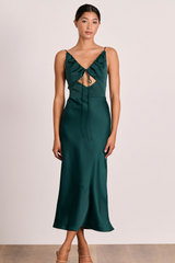 Seeker Slip Midi - Forest Green