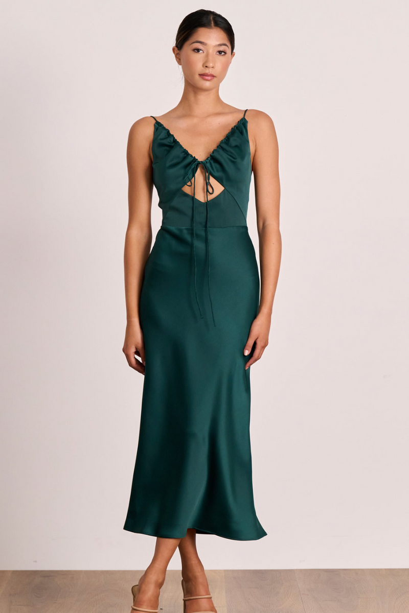 Seeker Slip Midi - Forest Green