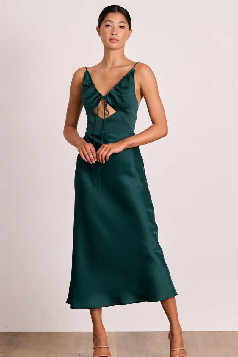 SALE - Seeker Slip Midi - Forest Green