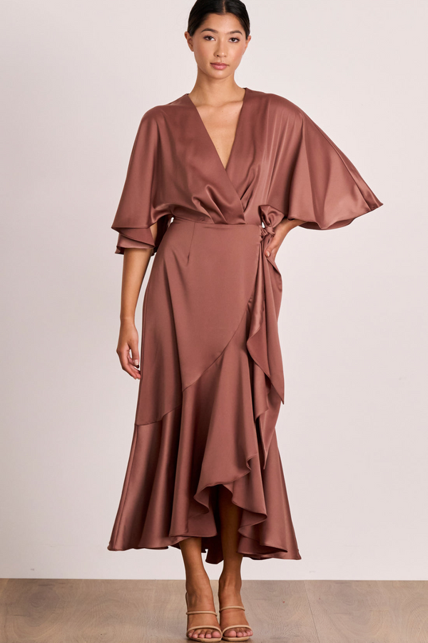Seeker Cape Midi - Mahogany
