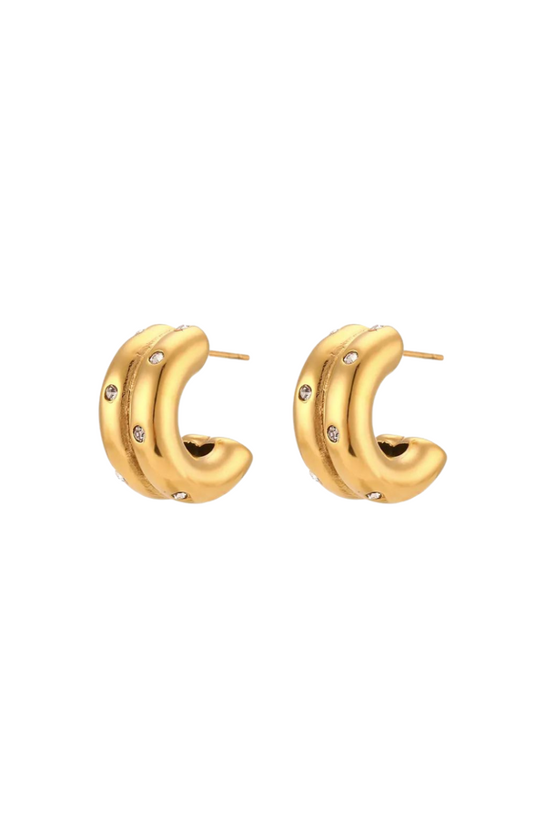 Lottie Hoop Earrings - Gold