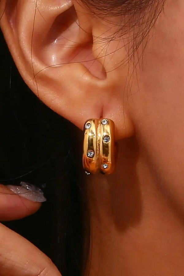 Lottie Hoop Earrings - Gold