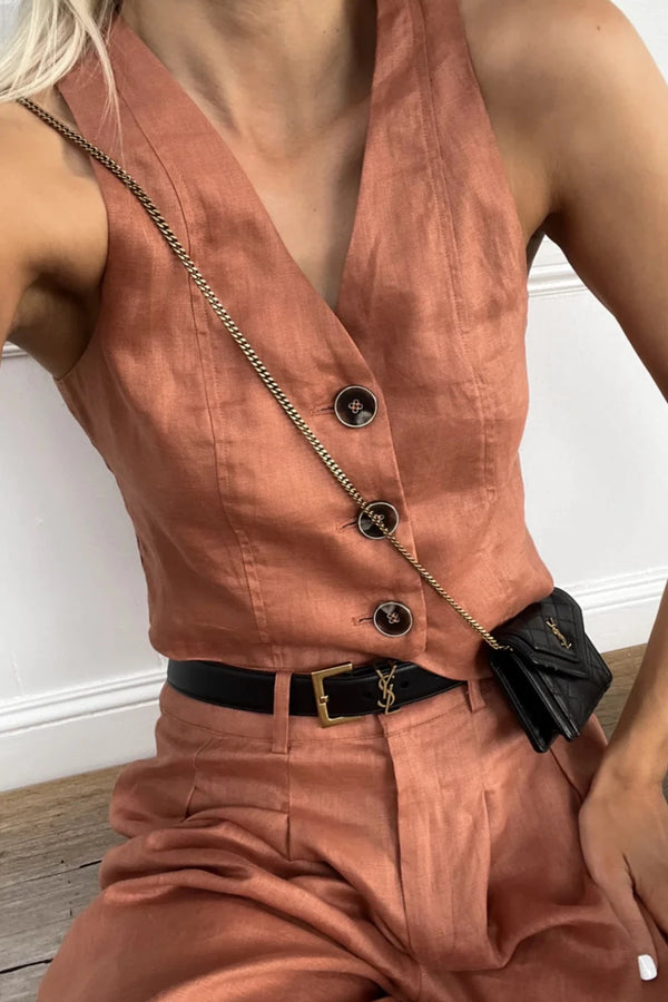The Linen Vest by Barefoot Blonde