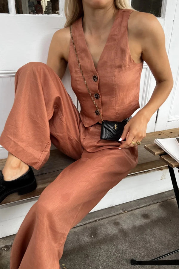 The Linen Vest by Barefoot Blonde