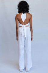 Amrita Linen Halter Top - White