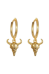 Ox Hoop Earrings - Gold