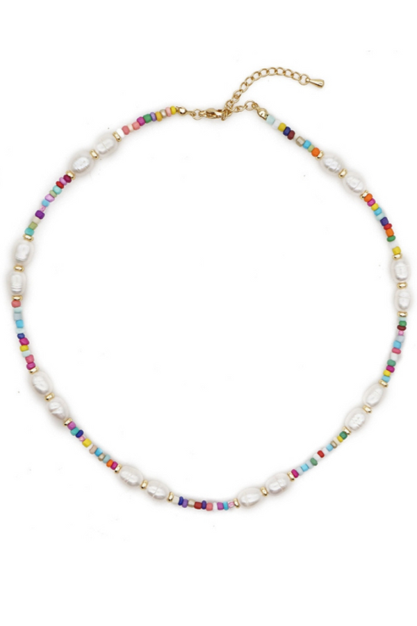 ROSALINE THE LABEL  MULTI PEARL CHOKER - GOLD