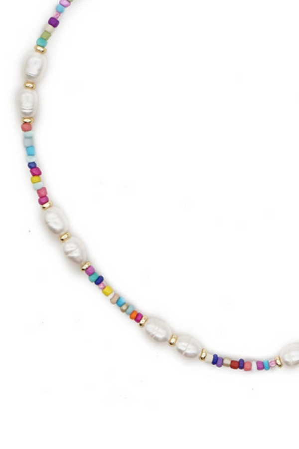 ROSALINE THE LABEL  MULTI PEARL CHOKER - GOLD