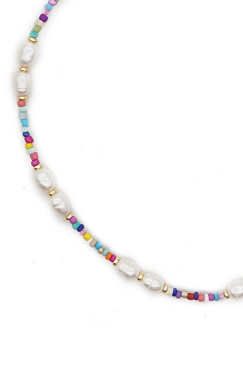 ROSALINE THE LABEL  MULTI PEARL CHOKER - GOLD