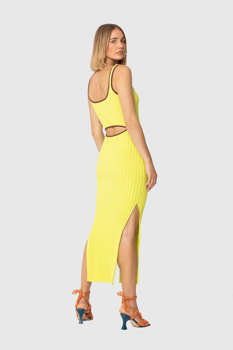 Sol Knit Dress - Chartreuse