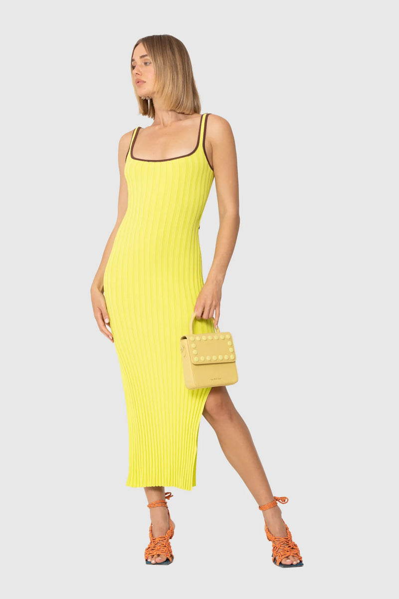 Sol Knit Dress - Chartreuse