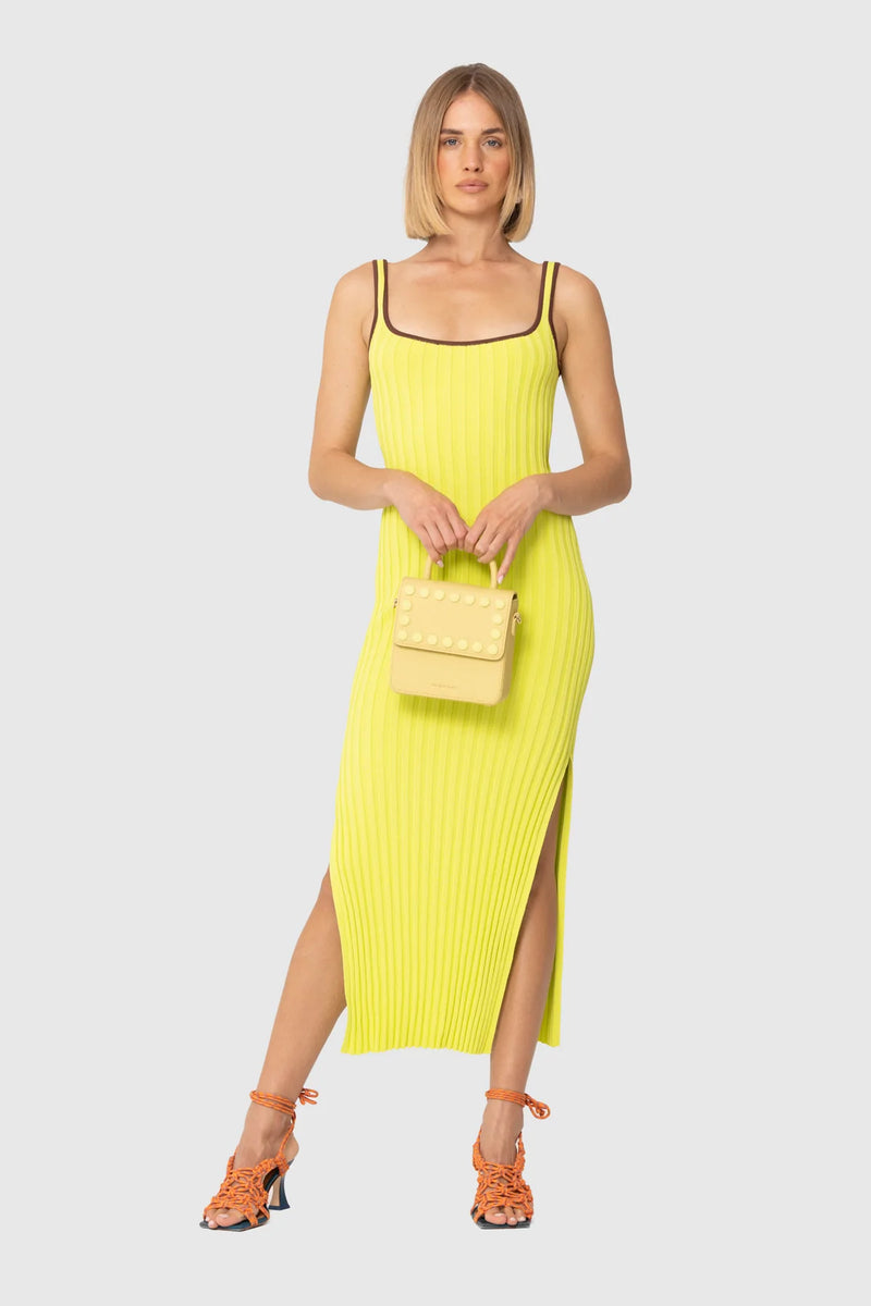 Sol Knit Dress - Chartreuse