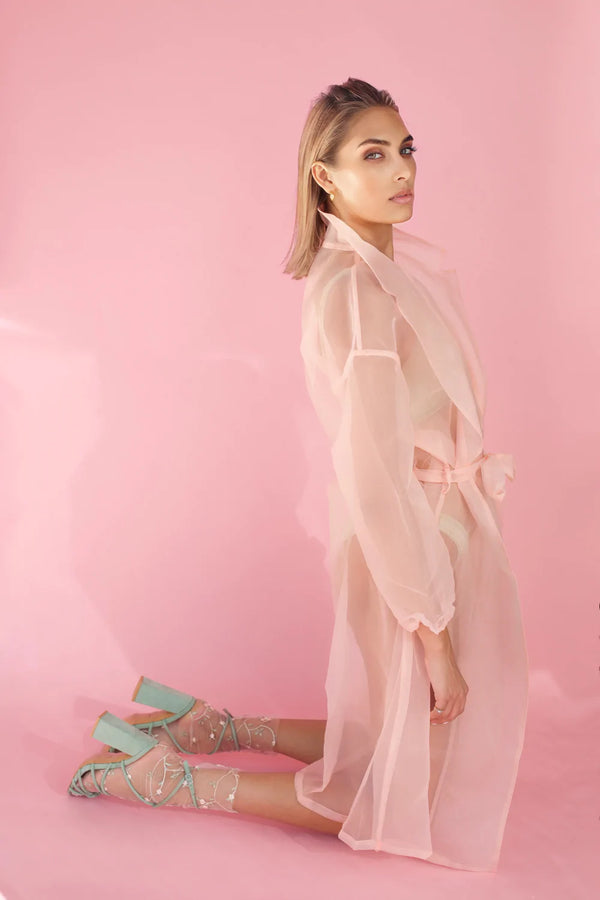 Spring Fling Sheer Socks - Pink