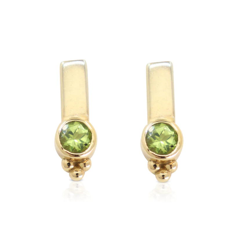 Rhea Gold Apatite Studs