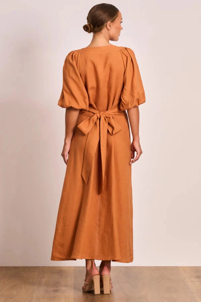 Meadows Button Midi - Ginger