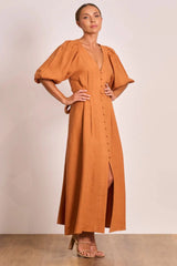 Meadows Button Midi - Ginger