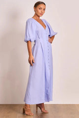Meadows Button Midi - Jacaranda