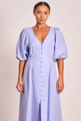 Meadows Button Midi - Jacaranda