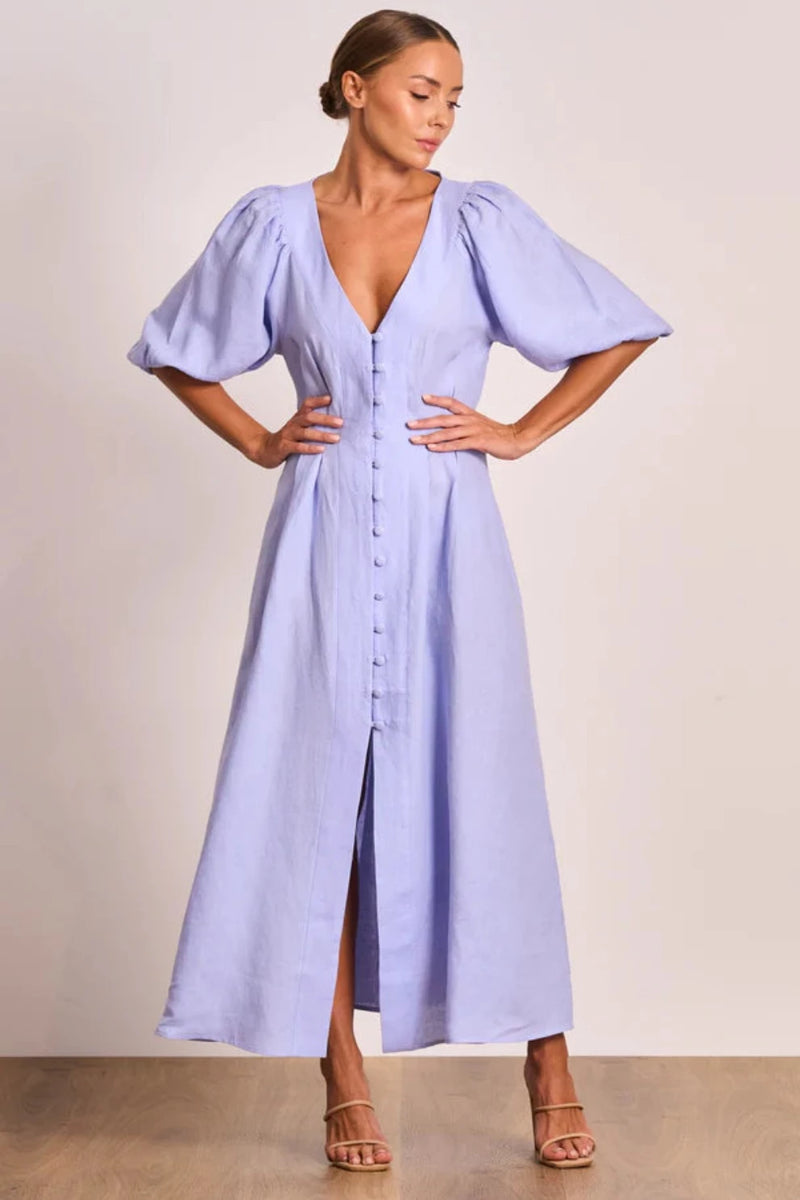 Meadows Button Midi - Jacaranda
