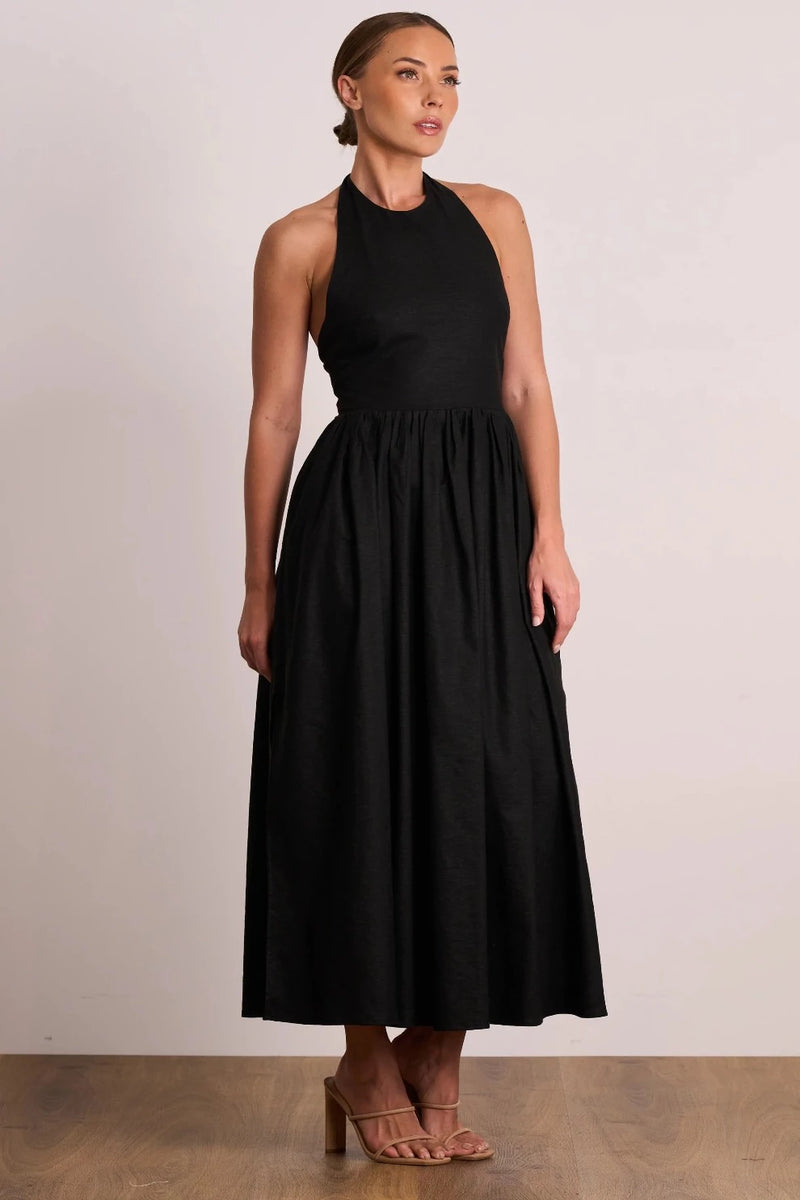 Joyride Halter Midi - Black