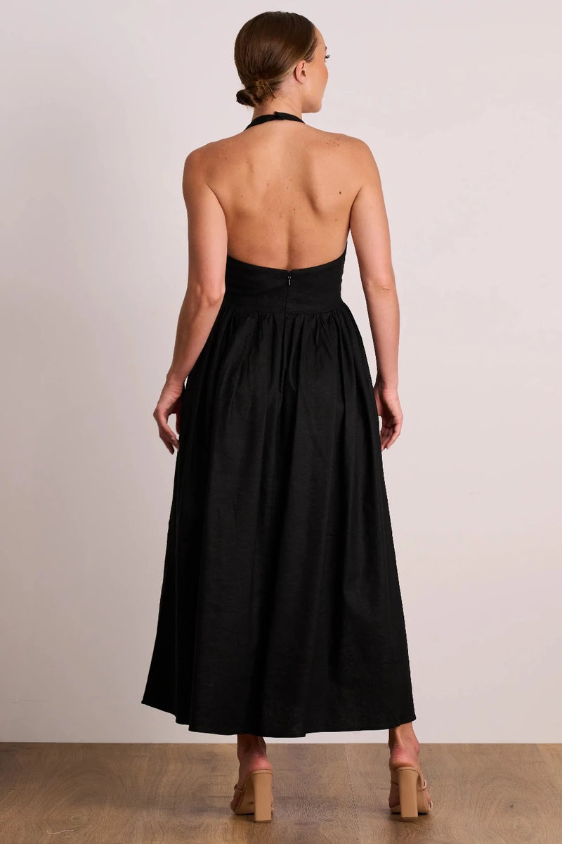 Joyride Halter Midi - Black