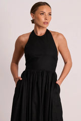 Joyride Halter Midi - Black