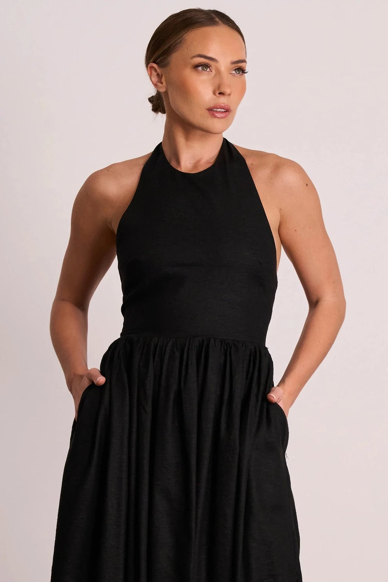 Joyride Halter Midi - Black