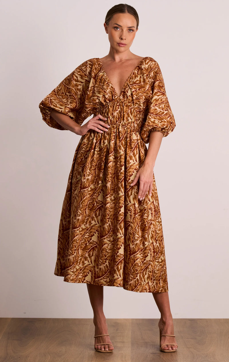 Frolic Sleeve Midi - Sundown