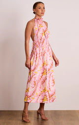 Sweet Nothings Halter Midi - Pink