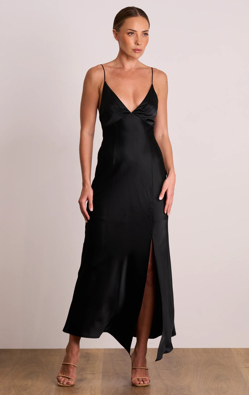 SALE - Dreamland Slip Midi - Black