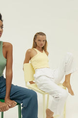 The Lounger Rib Singlet- Sunshine