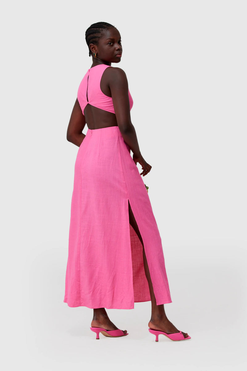 Audrey Cut Out Maxi Dress - Watermelon