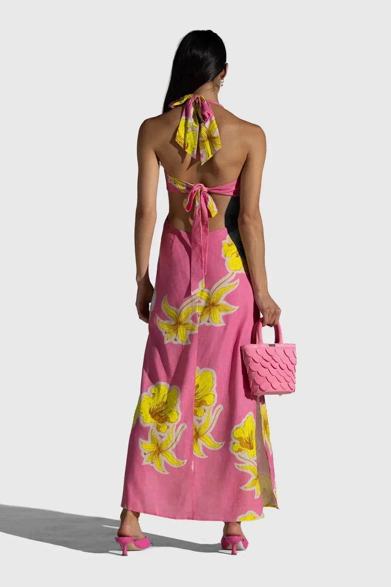 Waikiki Maxi Dress - Candy Hibiscus