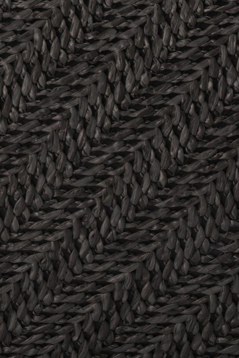 Ines Woven Hardcase Clutch - Black