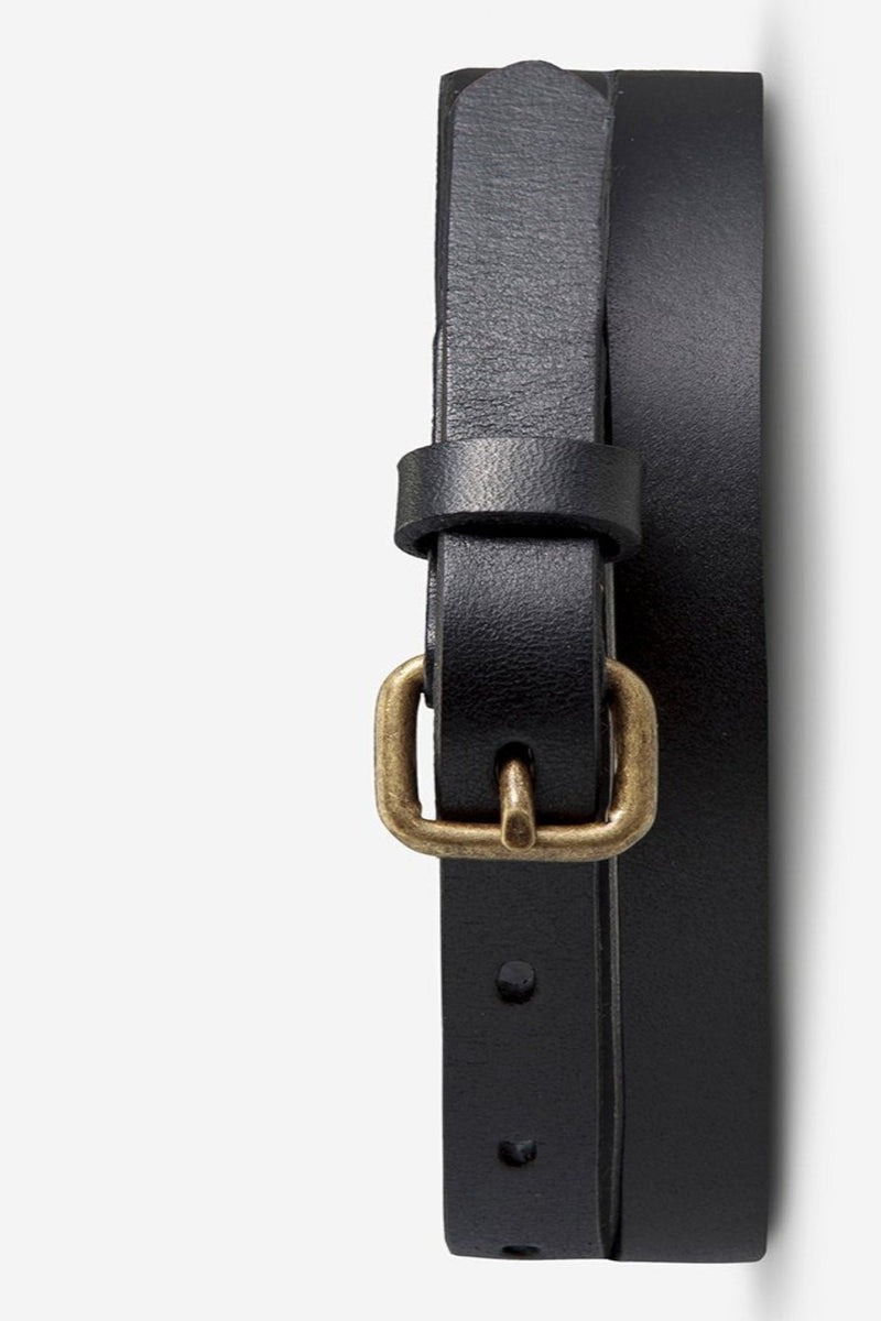 Only Lovers Left belt- Black Leather